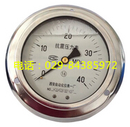 YTN-100ZT 轴向带边抗震压力表  西安仪表一厂